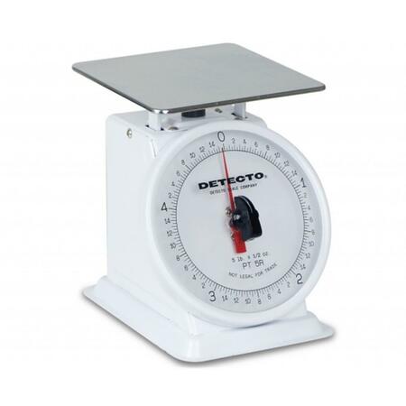 CARDINAL SCALE 5.75 x 5.75 in. Top Loading Rotating Dial Scale with Stainless Steel- 5 lbs PT-5-SR